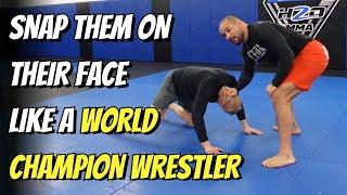 How to Hit a BIG SNAP DOWN In Wrestling/BJJ (I learned this from a WORLD CHAMP)