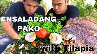 OUTDOOR COOKING | ENSALADANG PAKO with TILAPIA