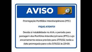 PRORROGAÇÃO DA ENTREGA DO PORTFÓLIO - 2022.2
