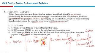 CMA Part 2 Section E MCQs