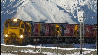 Spectacular video -  Massive winter coal train in snow - by Drone