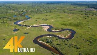 Rural Ukraine 80 miles from Chornobyl - 4K Drone Footage, Boat Ride, Scenic Drive - 3.5 HRS