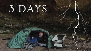 3 Days Camping in the Mountains with TEMU gear during Rain and Thunder Storms