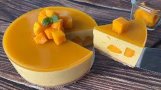 No Bake No Flour No Egg Mango Mousse Cake 芒果慕斯蛋糕 