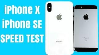 iPhone X vs iPhone SE (Speed Test)