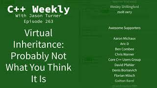 C++ Weekly - Ep 263 - Virtual Inheritance: Probably Not What You Think It Is