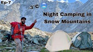 Night Camping In Snow Mountain’s  ️ First Time | Trekking And Camping In Kashmir Ep-7 | The Umar