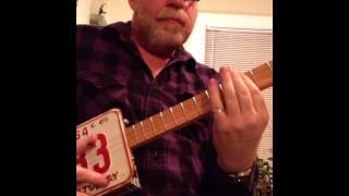 Vintage License Plate Cigar Box Guitar By Bluesboy Jag