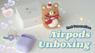 Airpods2 unboxing  with cute casing  | loffi snow