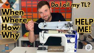 HOW TO OIL THE JUKI TL SEWING MACHINE! (Where does the oil go? How often do I oil it? In depth!)