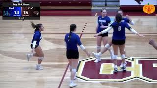 Marian Women's Volleyball Earns Crucial Sweep of CUC