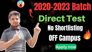 Direct Test | Accenture | Biggest Hiring 2023 Batch | Latest OFF Campus Job Drive 2020-2023 Batch