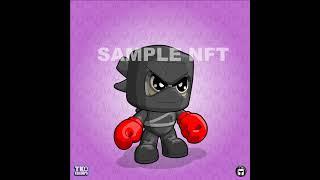 TKO CHAMPS 006 LIL BLACK NINJA Animated NFT Boxer