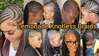 Lemonade Braids Hairstyles | Braided Lemonade Cornrow Hairstyles | Cornrow Braids for Black Ladies