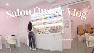 25 year old nail salon owner vlog (cute nail sets, coco’s birthday, self-care day)