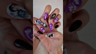 #shorts DIY Tim Burton's Corpse Bride nails art 