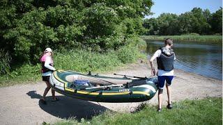 I Bought a Inflatable BOAT!!!//unboxing Seahawk 3