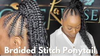 Stitch ponytail | How to do a Stitch Braided Ponytail