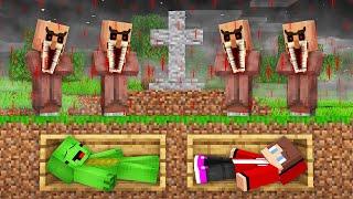 JJ and Mikey Buried Alive in BLOOD RAIN in Minecraft - Maizen