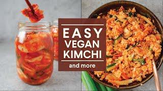 EASY VEGAN KIMCHI, BIBIMBAP, AND KOREAN BANCHAN/SIDE DISHES | Asian Recipes