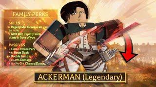 BECOMING LEVI With 0.1% ACKERMAN Clan In The New Attack On Titan Roblox Game!