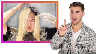 Hairdresser Reacts To CHAOTIC Blonde to Black Hair Transformations