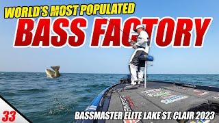 The World's MOST POPULATED BASS Factory! -Lake St. Clair Bassmaster Elite 2023 (Practice)-UFB S3 E33