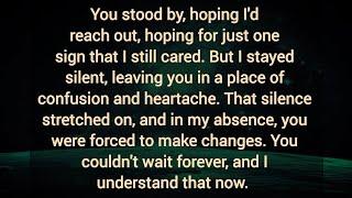 You stood by, hoping I'd reach out. You couldn't wait forever, and I understand that now. Dm to df 