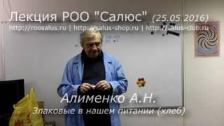 Злаковые в нашем питании хлеб  (А.Н. Алименко)