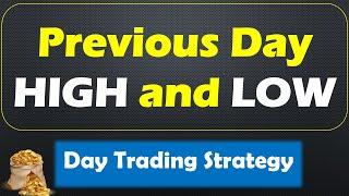 Previous Day HIGH and LOW Day Trading Strategy | Forex, Futures | Support and Resistance, Breakout