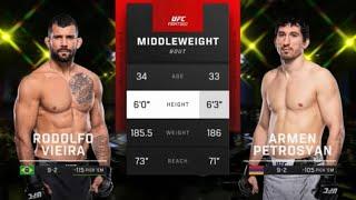 Rodolfo Vieira vs Armen Petrosyan UFC Highlights