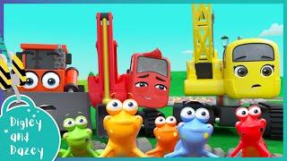  Save the Frogs - Let’s All Build a Pond!  | Digley and Dazey | Kids Construction Truck Cartoons