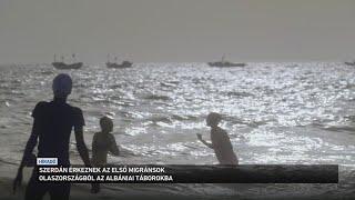 Elindult az első migránscsoportot szállító hajó az olasz Lampedusa szigetéről Albániába