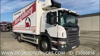 Degroote Trucks: Scania P280 refrigerated box truck with meat rails for sale