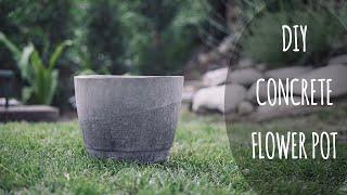 DIY Concrete Flower Pot