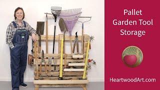 Pallet Garden Tool Storage