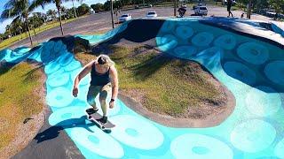 The BEST Pump Track in Florida! | Miami Florida Skateboarding | Haulover Beach Skatepark