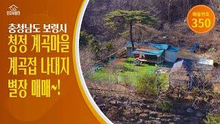 청정지역 계곡 마을 계곡 접한 나대지별장                  충남 보령시 귀농귀촌 오슈부동산 시골촌빈집 별장 주말농장 농가주택 매매