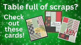 Make incredible cards using your leftover Christmas scraps! #useyourstash #christmascard