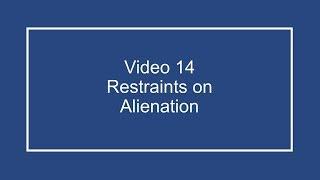 ProfDale Property Video 14 - Restraints on Alienation