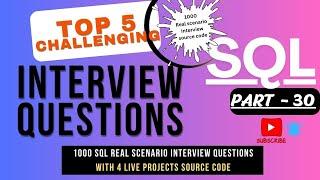 TOP SQL MOST ASKED INTERVIEW QUESTIONS REAL QUERY BASED EXAMPLES #sqlinterviewquestions