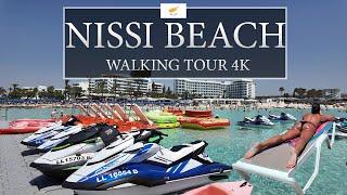 Nissi beach Cyprus walking tour 4K #nissibeach #cyprustravel #ayianapa #ayianapanissi #walkingtour