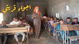 The atmosphere of my beautiful village in the countryside of Kobani and the village school.