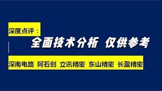 深南电路 阿石创 立讯精密 东山精密 长盈精密 技术分析 仅供参考