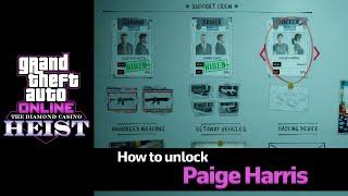 How to unlock Paige Harris for The Diamond Casino Heist in GTA Online!