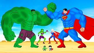 Evolution Of Team HULK Family Vs Evolution Of Team SUPERMAN Family: Who Is The King Of Super Heroes?