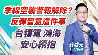 蘇威元分析師【季線空襲警報解除？反彈留意這件事台積電 鴻海安心續抱】 2024.07.23 #蘇威元 #股市揚威