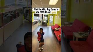 Little Kid Came To Challenge Backflip Guy  #shorts #moneytalkswireless #iphone16promax #funny