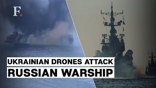 WATCH: Russian Warship Repels Drone Attack By Ukraine In Black Sea