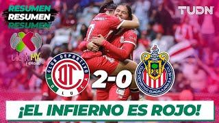 Resumen y goles | Toluca 2-0 Chivas | Liga Mx Femenil AP2024-J2 | TUDN